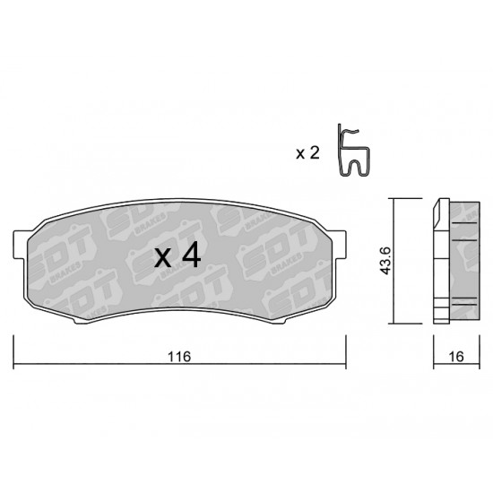 Klocki Galfer/SDT Brakes High Performance S-50 - Mitsubishi Pajero IV tył