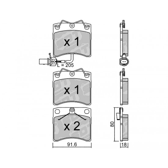 Klocki Galfer/SDT Brakes High Performance S-50 2198101