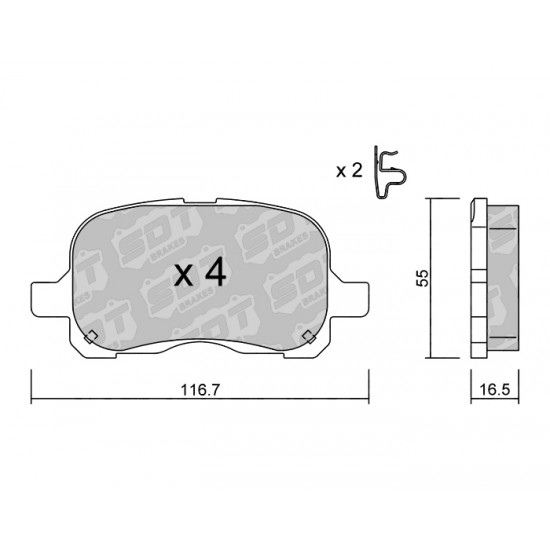 Klocki Galfer/SDT Brakes High Performance S-50 2198600