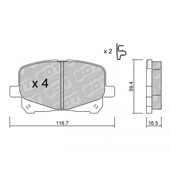 Klocki Galfer/SDT Brakes High Performance S-50 2199000