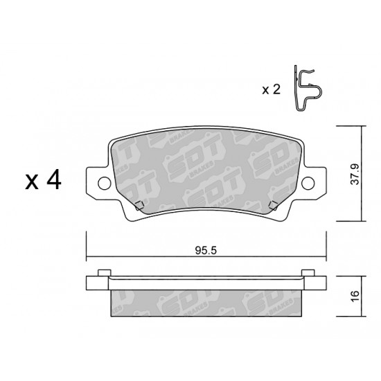 Klocki Galfer/SDT Brakes High Performance S-50 2199400