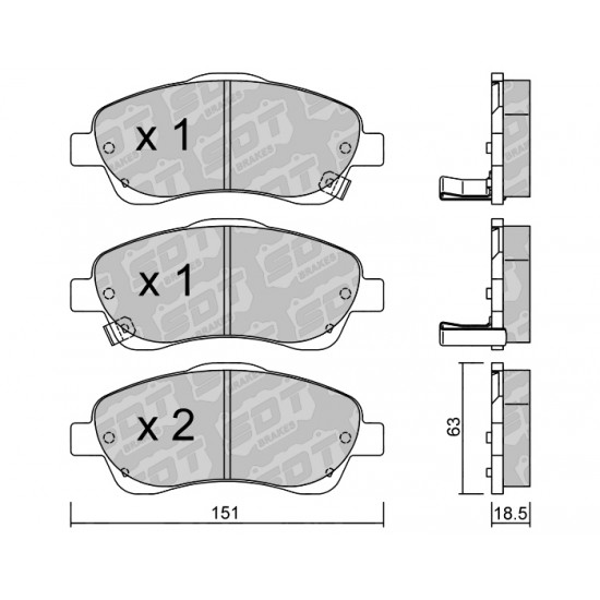 Klocki Galfer/SDT Brakes High Performance S-50 - Toyota Avensis (T25) przód