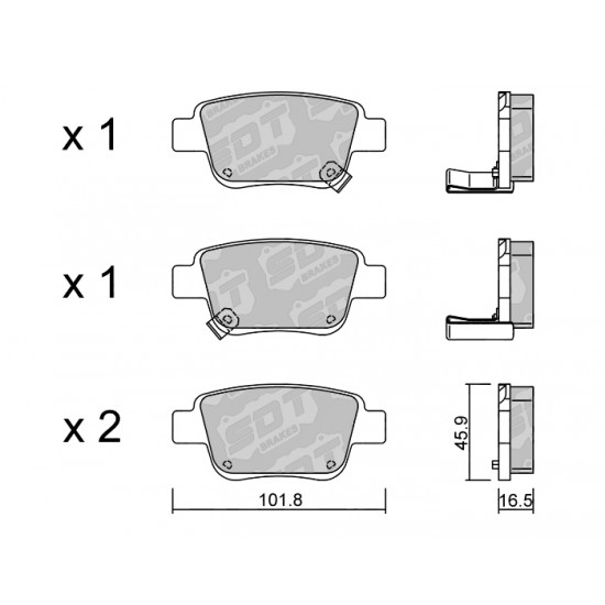 Klocki Galfer/SDT Brakes High Performance S-50 - Toyota Avensis (T25) tył