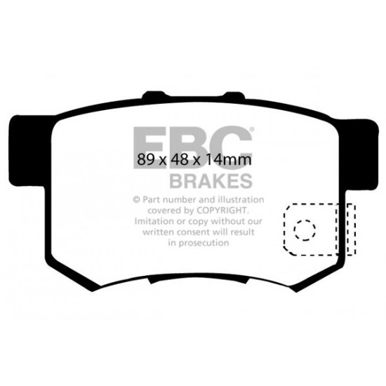 Klocki EBC Brakes Yellowstuff - Honda Civic VIII tył
