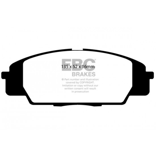 Klocki EBC Brakes Greenstuff - Honda Civic VII Type R (EP3) przód