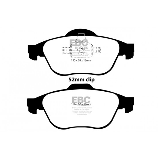 Klocki EBC Brakes Yellowstuff - Renault Laguna 3 przód