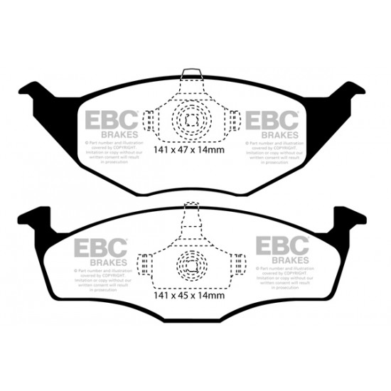 Klocki EBC Brakes Ultimax2 - VW Lupo przód