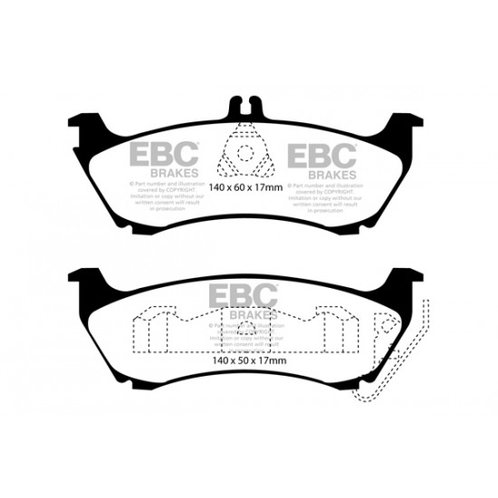 Klocki EBC Brakes Ultimax2 - Mercedes ML (W163) tył