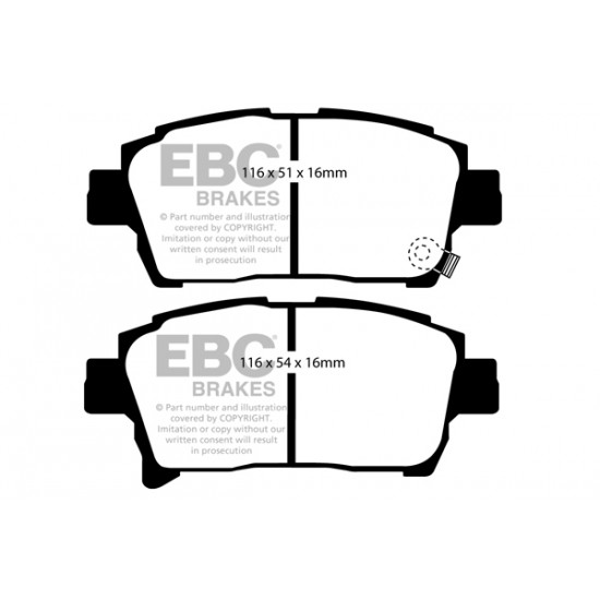 Klocki EBC Brakes Ultimax2 - Toyota Corolla Verso (E12) przód