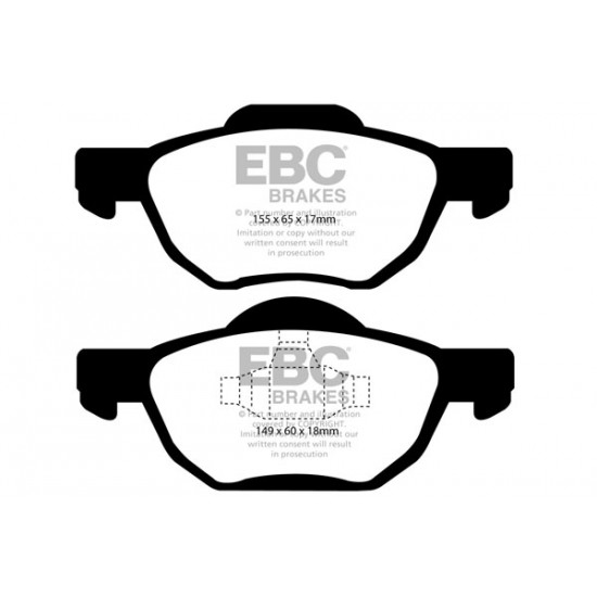 Klocki EBC Brakes Ultimax2 - Honda Accord VII przód