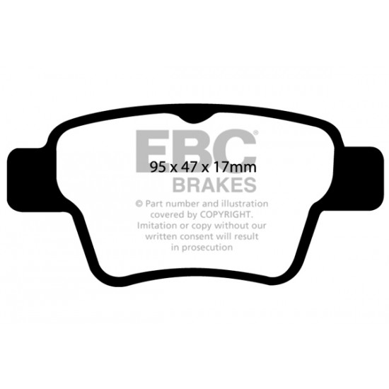 Klocki EBC Brakes Ultimax2 - Peugeot 207 tył