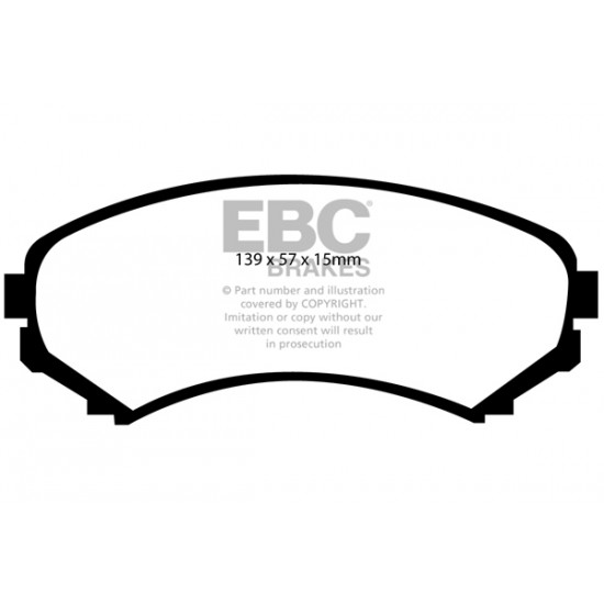 Klocki EBC Brakes Ultimax2 - Mitsubishi Pajero III przód