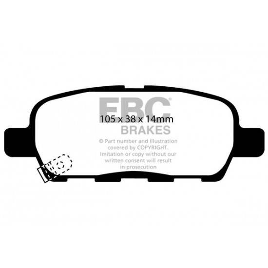 Klocki EBC Brakes Redstuff - Infiniti FX45 (S50) tył