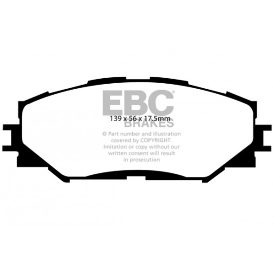 Klocki EBC Brakes Greenstuff - Toyota Corolla (E17) przód