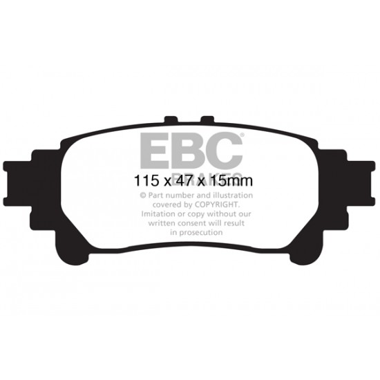 Klocki EBC Brakes Greenstuff 6000 Series 4x4 - Lexus RX (AL10) tył