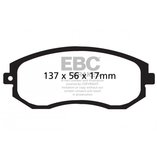 Klocki EBC Brakes Redstuff - Subaru Forester 4 przód