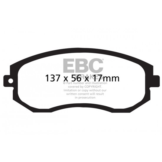 Klocki EBC Brakes Ultimax2 - Subaru Forester 4 przód