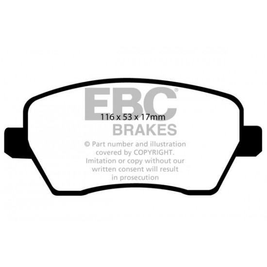 Klocki EBC Brakes Ultimax2 - Opel Agila B przód