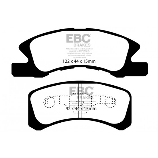 Klocki EBC Brakes Ultimax2 - Mitsubishi Space Star II przód