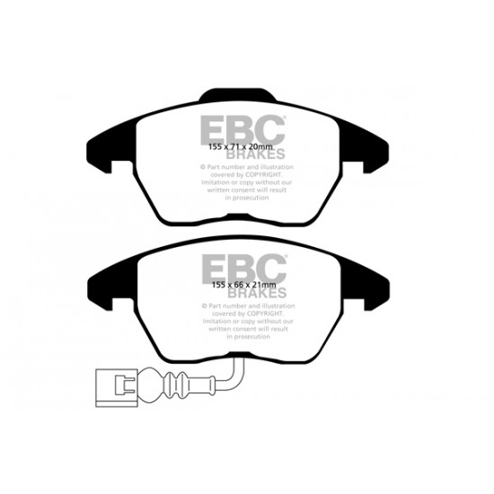 Klocki EBC Brakes Ultimax2 - Audi A1 (8X) przód