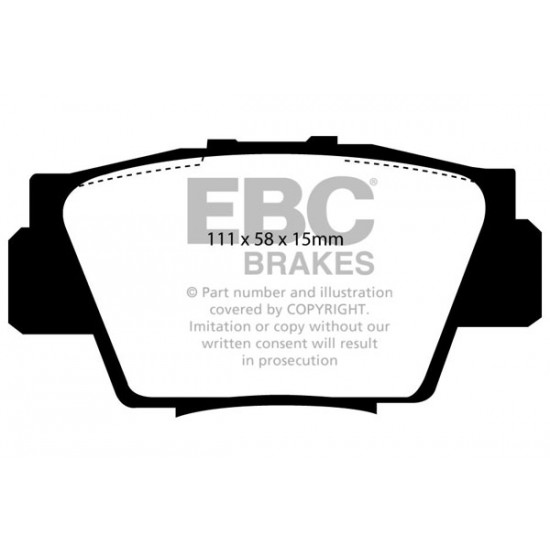 Klocki EBC Brakes Yellowstuff - Honda NSX I tył