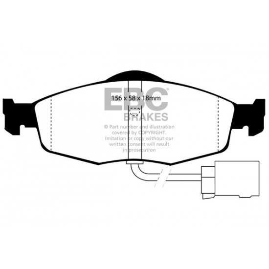 Klocki EBC Brakes Ultimax2 - Ford Cougar ST200 przód