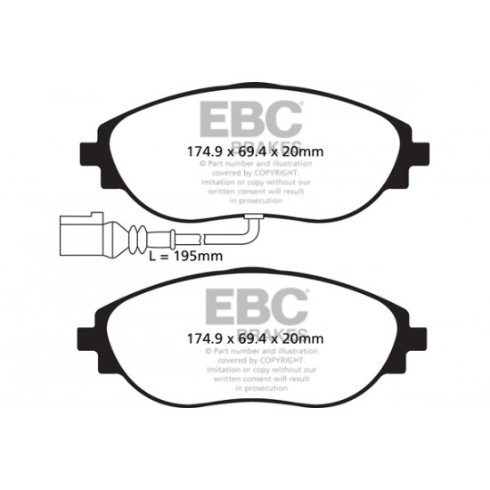 Klocki EBC Brakes Redstuff - VW Passat Alltrack (B8) przód