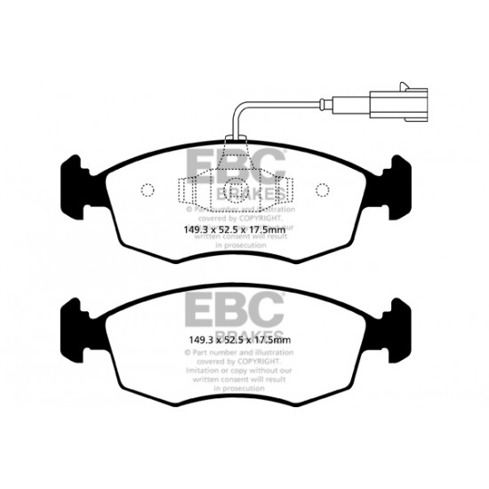 Klocki EBC Brakes Ultimax2 - Fiat 500 2 przód