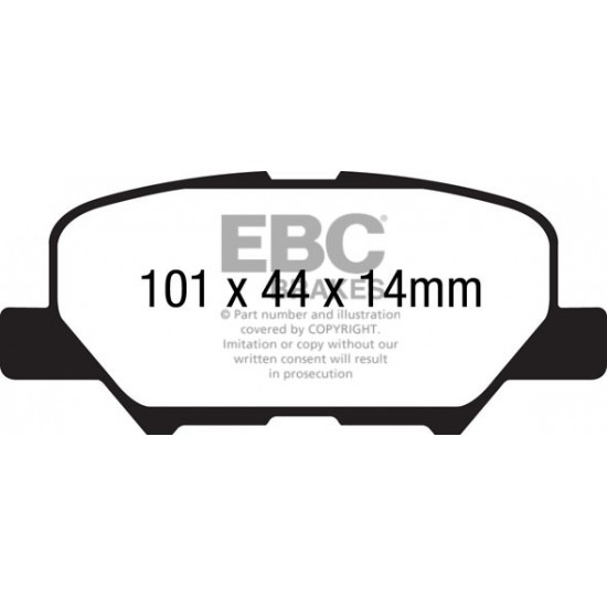 Klocki EBC Brakes Greenstuff 6000 Series 4x4 - Peugeot 4008 tył
