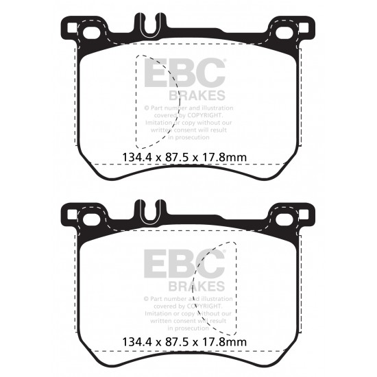 Klocki EBC Brakes Yellowstuff - Mercedes S (W222) przód