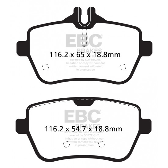 Klocki EBC Brakes Greenstuff - Mercedes S (W222) tył