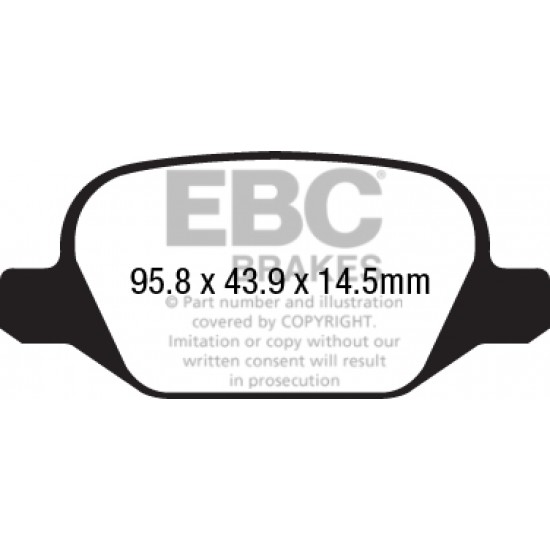Klocki EBC Brakes Ultimax2 - Fiat Panda 3 tył