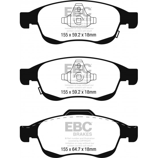 Klocki EBC Brakes Greenstuff - Fiat 500X przód