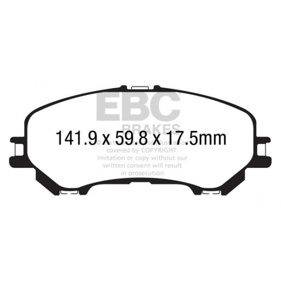 Klocki EBC Brakes Ultimax2 - Nissan X-Trail (T32) przód