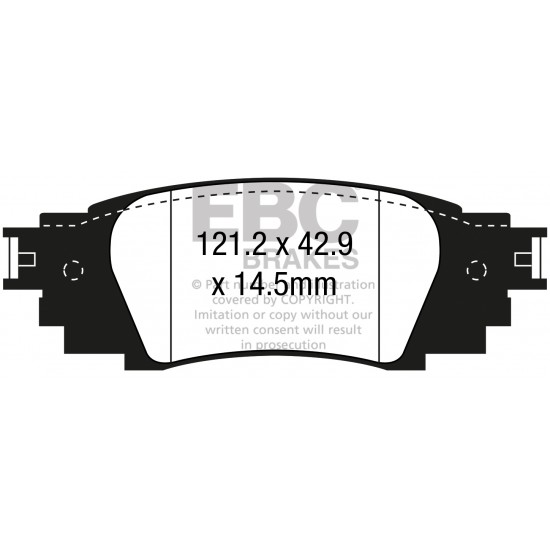 Klocki EBC Brakes Ultimax2 - Lexus RX (AL20) tył